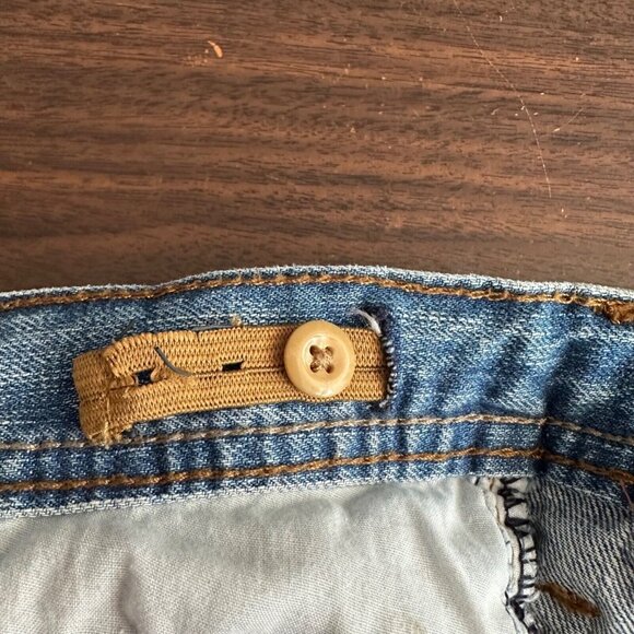 Lee Dungarees Slim Bootcut Size 14 Adjustable Waist See Pics 5 Pocket Blue Jeans - Picture 12 of 13